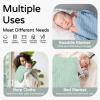 imageYoofoss Hooded Baby Towels for Newborn 2 Pack 100 Muslin Organic Cotton Baby Bath Towel with Hood for Babies Infant Toddler and Kids 32x32Inch Soft and Absorbent Newborn Essential BeigeampampCoffeeBlue and Green