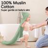 imageYoofoss Hooded Baby Towels for Newborn 2 Pack 100 Muslin Organic Cotton Baby Bath Towel with Hood for Babies Infant Toddler and Kids 32x32Inch Soft and Absorbent Newborn Essential BeigeampampCoffeeGreen and White Forest