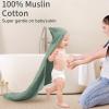 imageYoofoss Hooded Baby Towels for Newborn 2 Pack 100 Muslin Organic Cotton Baby Bath Towel with Hood for Babies Infant Toddler and Kids 32x32Inch Soft and Absorbent Newborn Essential BeigeampampCoffeeGrey and Dark Green