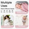 imageYoofoss Hooded Baby Towels for Newborn 2 Pack 100 Muslin Organic Cotton Baby Bath Towel with Hood for Babies Infant Toddler and Kids 32x32Inch Soft and Absorbent Newborn Essential BeigeampampCoffeePink and White Leaf