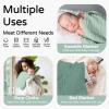 imageYoofoss Hooded Baby Towels for Newborn 2 Pack 100 Muslin Organic Cotton Baby Bath Towel with Hood for Babies Infant Toddler and Kids 32x32Inch Soft and Absorbent Newborn Essential BeigeampampCoffeeGradient Green