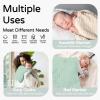 imageYoofoss Hooded Baby Towels for Newborn 2 Pack 100 Muslin Organic Cotton Baby Bath Towel with Hood for Babies Infant Toddler and Kids 32x32Inch Soft and Absorbent Newborn Essential BeigeampampCoffeeApricot and Green