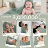imageYoofoss Hooded Baby Towels for Newborn 2 Pack 100 Muslin Organic Cotton Baby Bath Towel with Hood for Babies Infant Toddler and Kids 32x32Inch Soft and Absorbent Newborn Essential BeigeampampCoffeeGrey and Dark Green