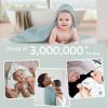 imageYoofoss Hooded Baby Towels for Newborn 2 Pack 100 Muslin Organic Cotton Baby Bath Towel with Hood for Babies Infant Toddler and Kids 32x32Inch Soft and Absorbent Newborn Essential BeigeampampCoffeeBlue and White Elephant