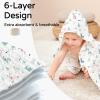 imageYoofoss Hooded Baby Towels for Newborn 2 Pack 100 Muslin Organic Cotton Baby Bath Towel with Hood for Babies Infant Toddler and Kids 32x32Inch Soft and Absorbent Newborn Essential BeigeampampCoffeeAlpaca and Elephant