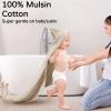 imageYoofoss Hooded Baby Towels for Newborn 2 Pack 100 Muslin Organic Cotton Baby Bath Towel with Hood for Babies Infant Toddler and Kids 32x32Inch Soft and Absorbent Newborn Essential BeigeampampCoffeeBeige  Bean Paste