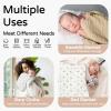 imageYoofoss Hooded Baby Towels for Newborn 2 Pack 100 Muslin Organic Cotton Baby Bath Towel with Hood for Babies Infant Toddler and Kids 32x32Inch Soft and Absorbent Newborn Essential BeigeampampCoffeeBeige Floral