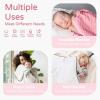imageYoofoss Hooded Baby Towels for Newborn 2 Pack 100 Muslin Organic Cotton Baby Bath Towel with Hood for Babies Infant Toddler and Kids 32x32Inch Soft and Absorbent Newborn Essential BeigeampampCoffeeWhite and Pink