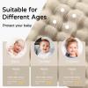 imageYoofoss Hooded Baby Towels for Newborn 2 Pack 100 Muslin Organic Cotton Baby Bath Towel with Hood for Babies Infant Toddler and Kids 32x32Inch Soft and Absorbent Newborn Essential BeigeampampCoffeeBeige  Bean Paste