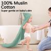 imageYoofoss Hooded Baby Towels for Newborn 2 Pack 100 Muslin Organic Cotton Baby Bath Towel with Hood for Babies Infant Toddler and Kids 32x32Inch Soft and Absorbent Newborn Essential BeigeampampCoffeeGreen Elephant