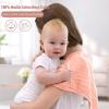 imageYoofoss Muslin Burp Cloths for Baby 10 Pack 100 Organic Cotton Baby Washcloths for Boys Girls Large 20X10 Super Soft and Absorbent WhiteBlush