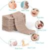 imageYoofoss Muslin Burp Cloths for Baby 10 Pack 100 Organic Cotton Baby Washcloths for Boys Girls Large 20X10 Super Soft and Absorbent WhiteBrown