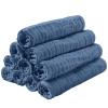 imageYoofoss Muslin Burp Cloths for Baby 10 Pack 100 Organic Cotton Baby Washcloths for Boys Girls Large 20X10 Super Soft and Absorbent WhiteDark Blue