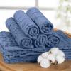 imageYoofoss Muslin Burp Cloths for Baby 10 Pack 100 Organic Cotton Baby Washcloths for Boys Girls Large 20X10 Super Soft and Absorbent WhiteDark Blue