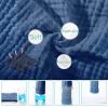 imageYoofoss Muslin Burp Cloths for Baby 10 Pack 100 Organic Cotton Baby Washcloths for Boys Girls Large 20X10 Super Soft and Absorbent WhiteDark Blue