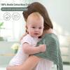 imageYoofoss Muslin Burp Cloths for Baby 10 Pack 100 Organic Cotton Baby Washcloths for Boys Girls Large 20X10 Super Soft and Absorbent WhiteDark Green