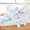 imageYoofoss Muslin Burp Cloths for Baby 10 Pack 100 Organic Cotton Baby Washcloths for Boys Girls Large 20X10 Super Soft and Absorbent WhiteElephant