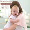 imageYoofoss Muslin Burp Cloths for Baby 10 Pack 100 Organic Cotton Baby Washcloths for Boys Girls Large 20X10 Super Soft and Absorbent WhiteGradient Pink
