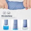 imageYoofoss Muslin Burp Cloths for Baby 10 Pack 100 Organic Cotton Baby Washcloths for Boys Girls Large 20X10 Super Soft and Absorbent WhiteProgressive Blue
