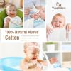 imageYoofoss Muslin Burp Cloths for Baby 10 Pack 100 Organic Cotton Baby Washcloths for Boys Girls Large 20X10 Super Soft and Absorbent WhiteWhite