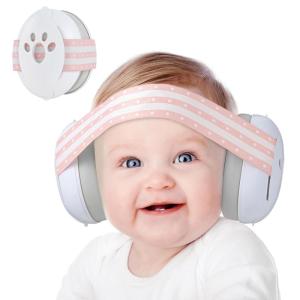 imageYoofoss Baby Ear Muffs Noise Protection for Infant and Babies Up to 36 Months  Noise Cancelling Headphones for Ear Protection Sleep Travel Baby EssentialsPink