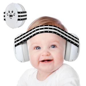 imageYoofoss Baby Ear Muffs Noise Protection for Infant and Babies Up to 36 Months  Noise Cancelling Headphones for Ear Protection Sleep Travel Baby EssentialsBlack