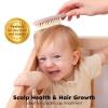 imageYoofoss 4 Piece Baby Hair Brush and Comb SetWooden Baby Hair Brush with Natural Ultra Soft Goat Hair Baby Comb Set for Boy Girl  GreenPink