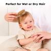 imageYoofoss 4 Piece Baby Hair Brush and Comb SetWooden Baby Hair Brush with Natural Ultra Soft Goat Hair Baby Comb Set for Boy Girl  GreenWalnut