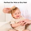 imageYoofoss 4 Piece Baby Hair Brush and Comb SetWooden Baby Hair Brush with Natural Ultra Soft Goat Hair Baby Comb Set for Boy Girl  GreenWood