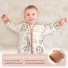 imageYoofoss Baby Sleep Sack 06 Months 10 Tog Long Sleeve Sleep Sack Organic Cotton Wearable Blanket for Newborns 2Way Zipper Quilted Sleeping SacksSmallBrown Giraffe