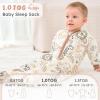 imageYoofoss Baby Sleep Sack 06 Months 10 Tog Long Sleeve Sleep Sack Organic Cotton Wearable Blanket for Newborns 2Way Zipper Quilted Sleeping SacksSmallBrown Giraffe