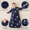 imageYoofoss Baby Sleep Sack 06 Months 10 Tog Long Sleeve Sleep Sack Organic Cotton Wearable Blanket for Newborns 2Way Zipper Quilted Sleeping SacksSmallDark Blue Sailor