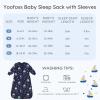 imageYoofoss Baby Sleep Sack 06 Months 10 Tog Long Sleeve Sleep Sack Organic Cotton Wearable Blanket for Newborns 2Way Zipper Quilted Sleeping SacksSmallDark Blue Sailor