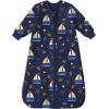 imageYoofoss Baby Sleep Sack 06 Months 10 Tog Long Sleeve Sleep Sack Organic Cotton Wearable Blanket for Newborns 2Way Zipper Quilted Sleeping SacksSmallDark Blue Sailor