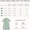 imageYoofoss Baby Sleep Sack 06 Months 10 Tog Long Sleeve Sleep Sack Organic Cotton Wearable Blanket for Newborns 2Way Zipper Quilted Sleeping SacksSmallGreen