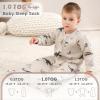 imageYoofoss Baby Sleep Sack 06 Months 10 Tog Long Sleeve Sleep Sack Organic Cotton Wearable Blanket for Newborns 2Way Zipper Quilted Sleeping SacksSmallKhaki Dinosaur