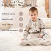 imageYoofoss Baby Sleep Sack 06 Months 10 Tog Long Sleeve Sleep Sack Organic Cotton Wearable Blanket for Newborns 2Way Zipper Quilted Sleeping SacksSmallKhaki Dinosaur