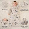 imageYoofoss Baby Sleep Sack 06 Months 10 Tog Long Sleeve Sleep Sack Organic Cotton Wearable Blanket for Newborns 2Way Zipper Quilted Sleeping SacksSmallKhaki Dinosaur