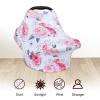 imageYoofoss Nursing Cover Breastfeeding Scarf  Baby Car Seat Covers Infant Stroller Cover Strechy Carseat Canopy for Boys and Girls BearFlower
