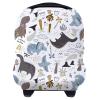 imageYoofoss Nursing Cover Breastfeeding Scarf  Baby Car Seat Covers Infant Stroller Cover Strechy Carseat Canopy for Boys and Girls BearDinosaur