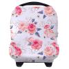 imageYoofoss Nursing Cover Breastfeeding Scarf  Baby Car Seat Covers Infant Stroller Cover Strechy Carseat Canopy for Boys and Girls BearFlower
