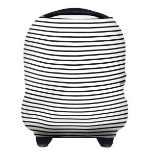 imageYoofoss Nursing Cover Breastfeeding Scarf  Baby Car Seat Covers Infant Stroller Cover Strechy Carseat Canopy for Boys and Girls BearBlack Stripe