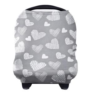 imageYoofoss Nursing Cover Breastfeeding Scarf  Baby Car Seat Covers Infant Stroller Cover Strechy Carseat Canopy for Boys and Girls BearGray