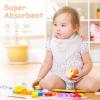 imageYoofoss Baby Bibs 10 Pack Soft and Absorbent Baby Bandana Drool Bibs for Boys GirlsPinkgreen