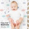 imageYoofoss Baby Crib Sheets for Boys Girls Fitted Crib Sheet 2 Pack for Standard Crib and Toddler Mattress Super Soft Microfiber Baby Sheet 28x52x8inGreenLeafGrey