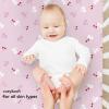 imageYoofoss Baby Crib Sheets for Boys Girls Fitted Crib Sheet 2 Pack for Standard Crib and Toddler Mattress Super Soft Microfiber Baby Sheet 28x52x8inGreenLeafPinkcherry
