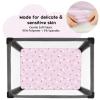 imageYoofoss Baby Crib Sheets for Boys Girls Fitted Crib Sheet 2 Pack for Standard Crib and Toddler Mattress Super Soft Microfiber Baby Sheet 28x52x8inGreenLeafPinkcherry