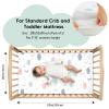 imageYoofoss Baby Crib Sheets for Boys Girls Fitted Crib Sheet 2 Pack for Standard Crib and Toddler Mattress Super Soft Microfiber Baby Sheet 28x52x8inGreenLeafGrey