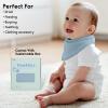 imageYoofoss Muslin Baby Bibs 10 Pack 100 Organic Cotton 6Layer Soft Absorbent Drool Bandana Baby Bibs for Drooling and Teething for Boys and Girls Pink FlowerGradient Blue