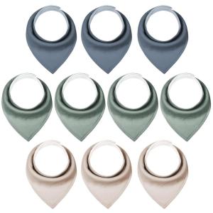 imageYoofoss Baby Bibs 10 Pack Soft and Absorbent Baby Bandana Drool Bibs for Boys Girls